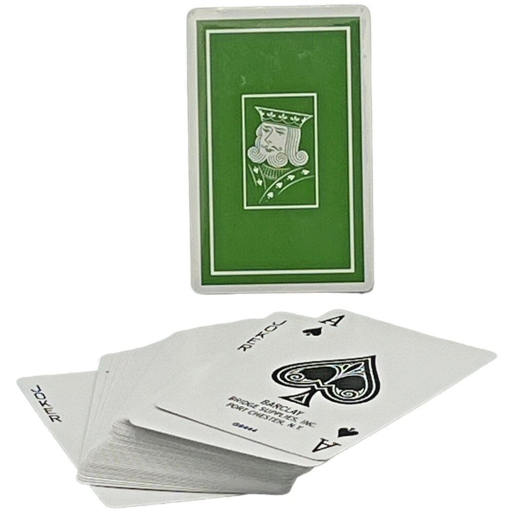 2 Decks Vintage BARCLAY Playing Cards Green King Spade Port Chester New York